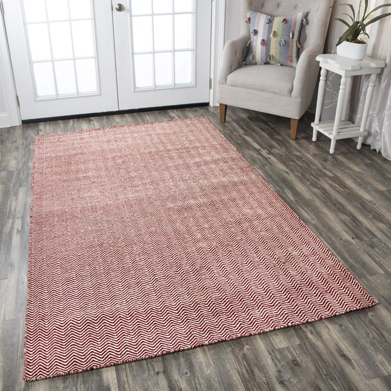 Twist Collection - Casual Red 5' X 8'