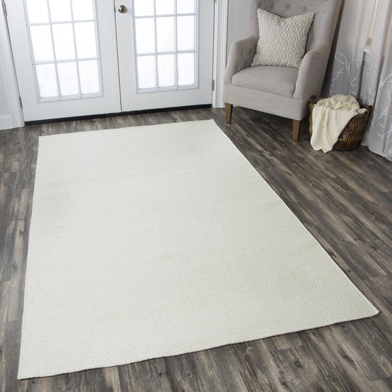Twist Collection - Casual Ivory & White 5' X 8'