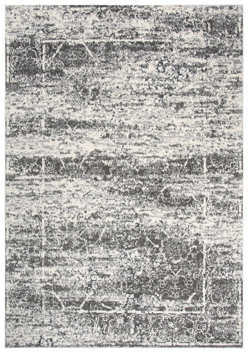 Valencia Collection - Modern Ivory & White 5' X 7'