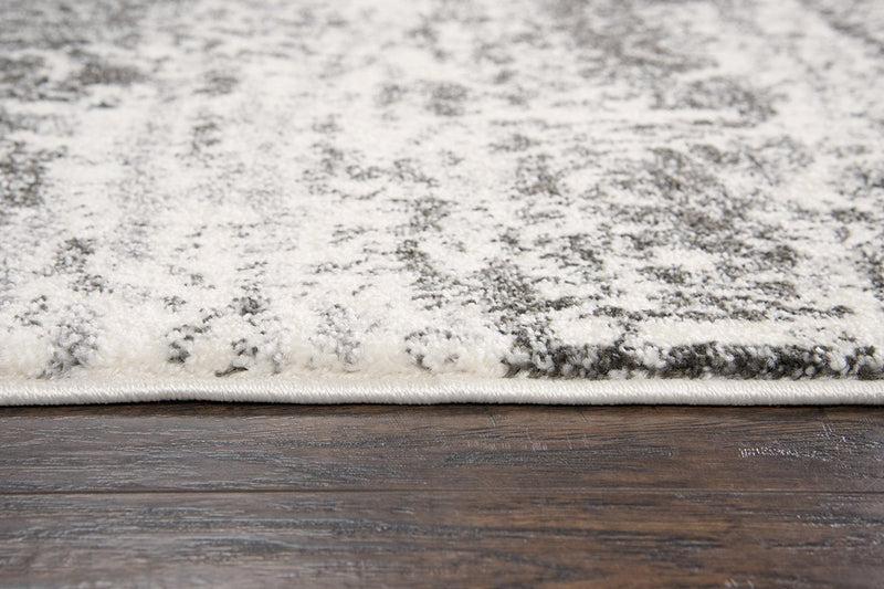 Valencia Collection - Modern Ivory & White 5' X 7'