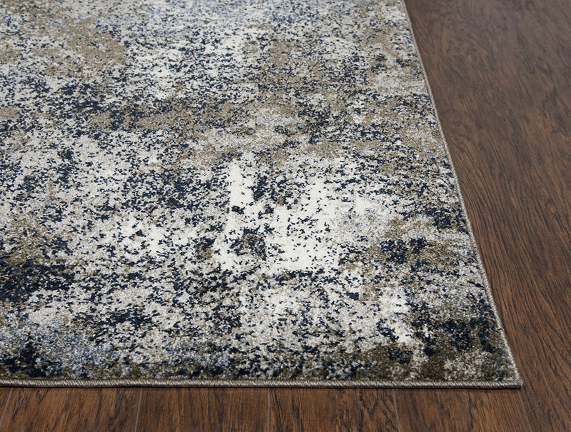 Valencia Collection - Modern Ivory & White 6' X 9'