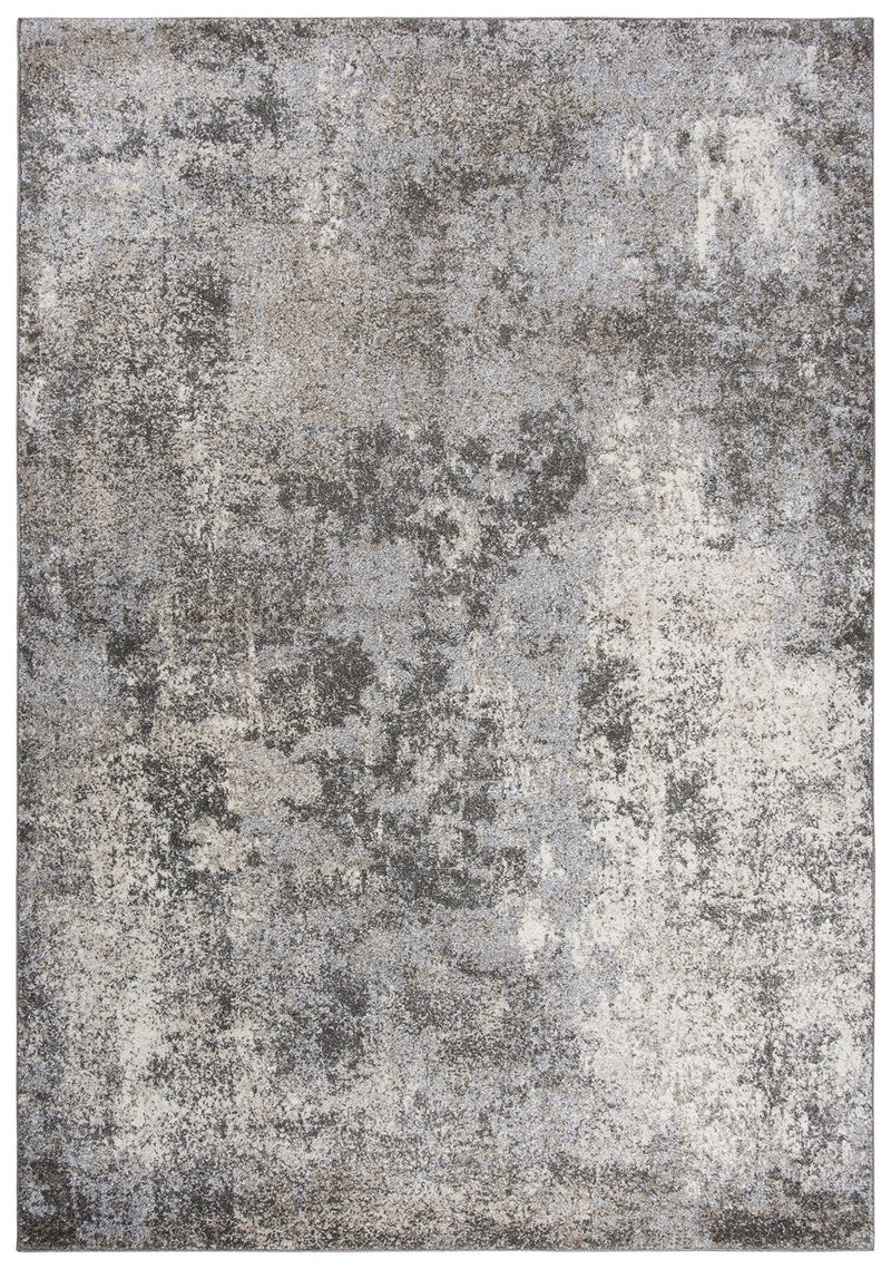 Valencia Collection - Modern Ivory & White 4' X 6'