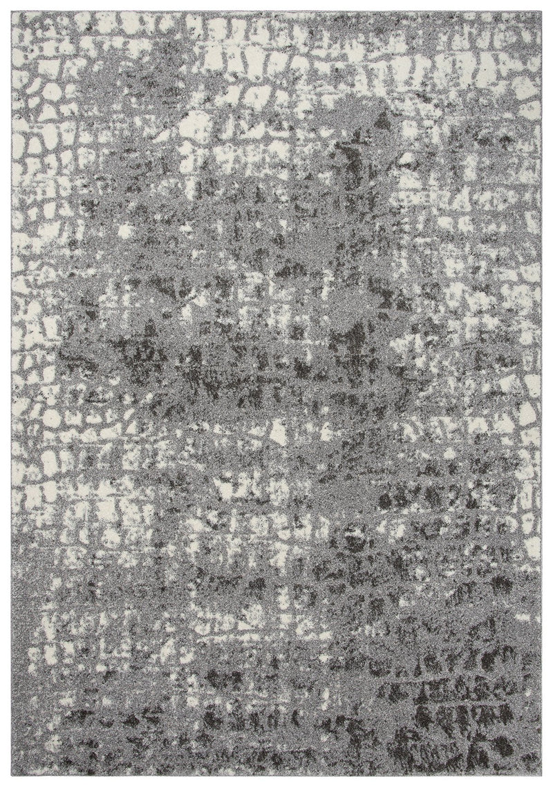 Valencia Collection - Modern Ivory & White 9' X 12'