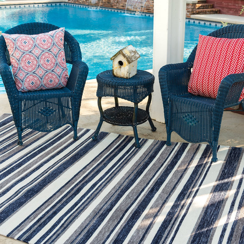 Villa Collection - Transitional Blue 5' X 7'