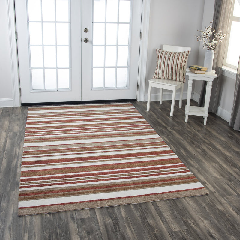 Villa Collection - Transitional Red 5' X 7'