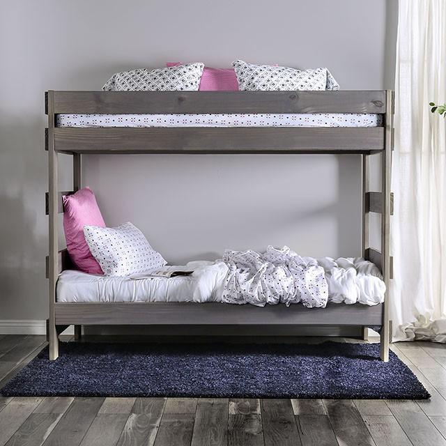 Arlette | Twin/Twin Bunk Bed | Gray