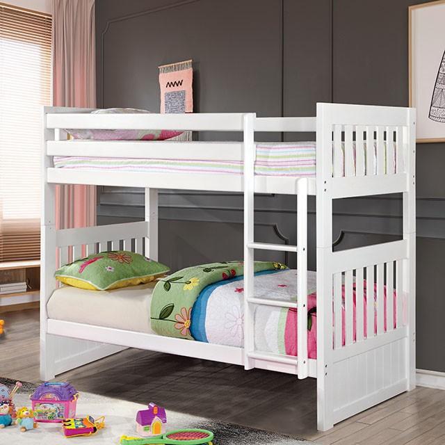 Canberra | Twin/Twin Bunk Bed | White