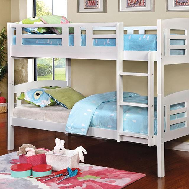 Cassie | Twin/Twin Bunk Bed | White