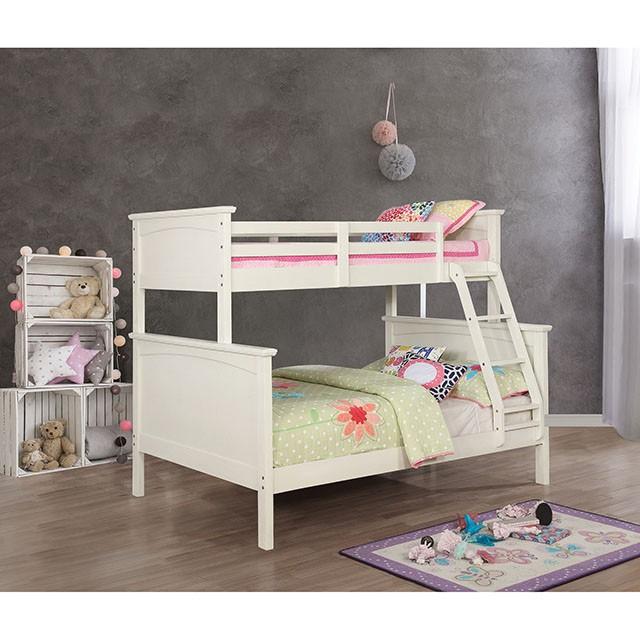Marci | Twin/Full Bunk Bed | White