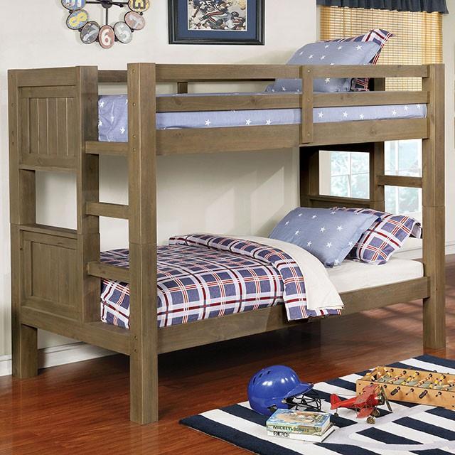 Kindred | Twin/Twin Bunk Bed | Wire-Brushed Gray