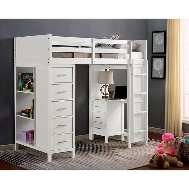 Cassidy | Twin Loft Bed | White