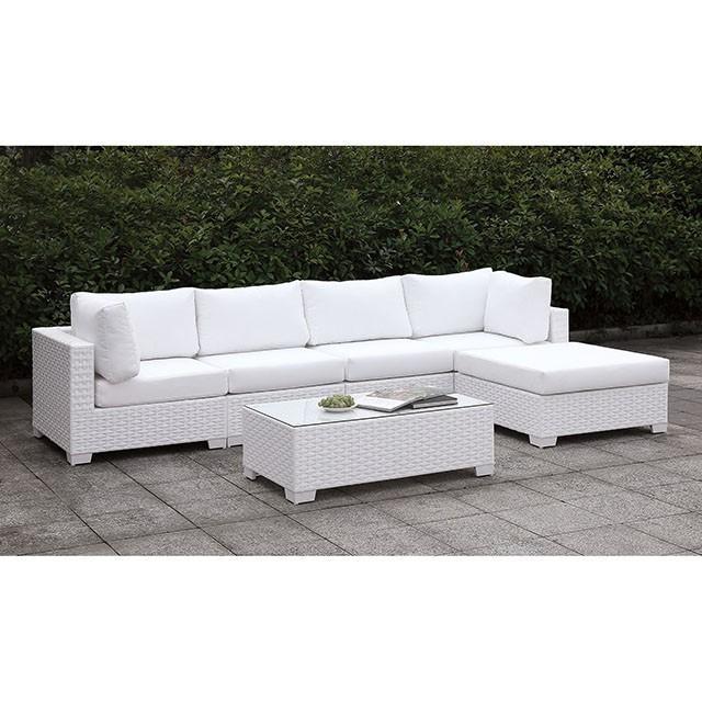 Somani | L-Sectional W/ RIGHT Chaise + Coffee Table | White