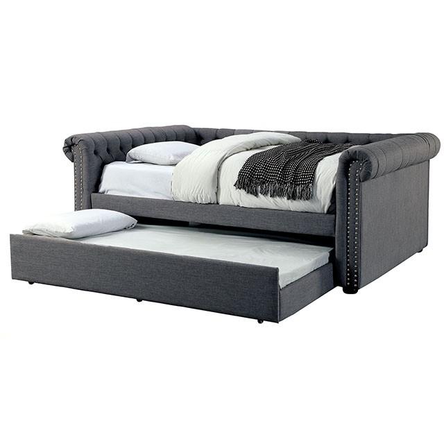 Leanna | Queen Daybed w/ Trundle | Gray