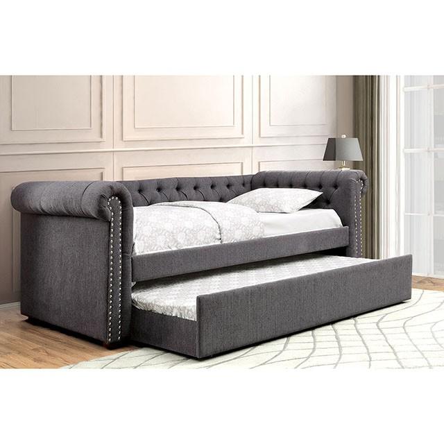 Leanna | Queen Daybed w/ Trundle | Gray