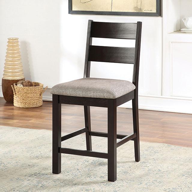 Valdor | Counter Ht. Chair | Espresso/Gray
