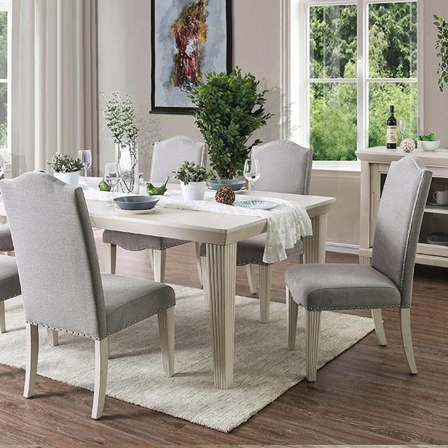 Daniella | Dining Table | Antique White, Gray