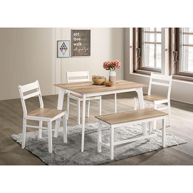 Debbie | 5 Pc. Dining Table Set | Natural, White