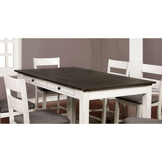 Anadia | Counter Ht. Table | Antique White, Gray