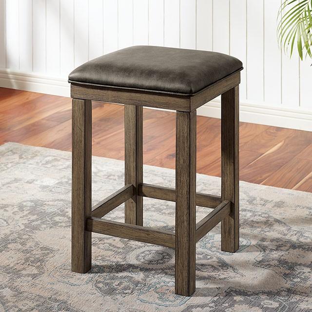 Gualde | 4 Pc. Counter Ht. Table Set | Wire-Brushed Dark Oak, Gray