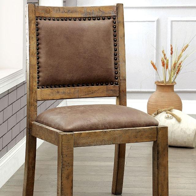 Gianna | Side Chair (2/Box) | Rustic Oak, Brown