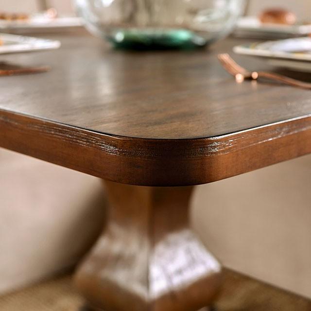 Nerissa | Square Dining Table | Antique Oak, Beige