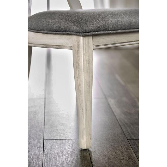Kathryn | Side Chair (2/Ctn) | Antique White/Gray