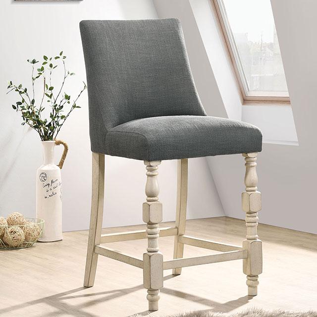 Plymouth | Counter Ht. Chair | Ivory/Dark Gray
