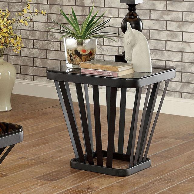 Winnie | End Table | 8mm Gray Tempered Glass Coffee Table Top