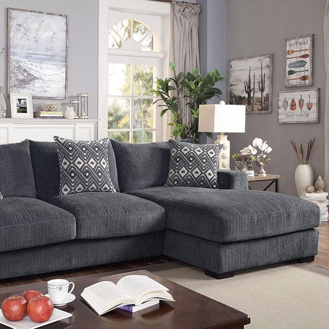 Kaylee | L-Sectional w/ Right Chaise | Gray