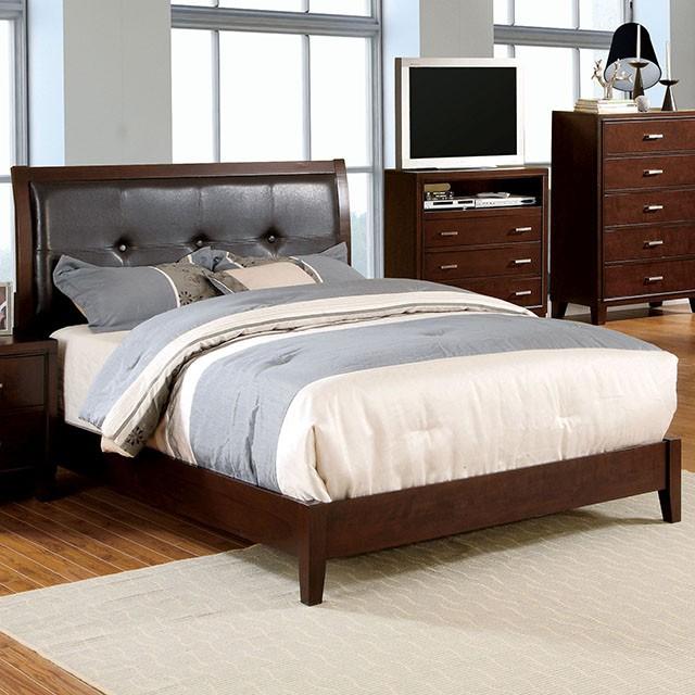 Enrico | Eastern King Bed | Brown Cherry