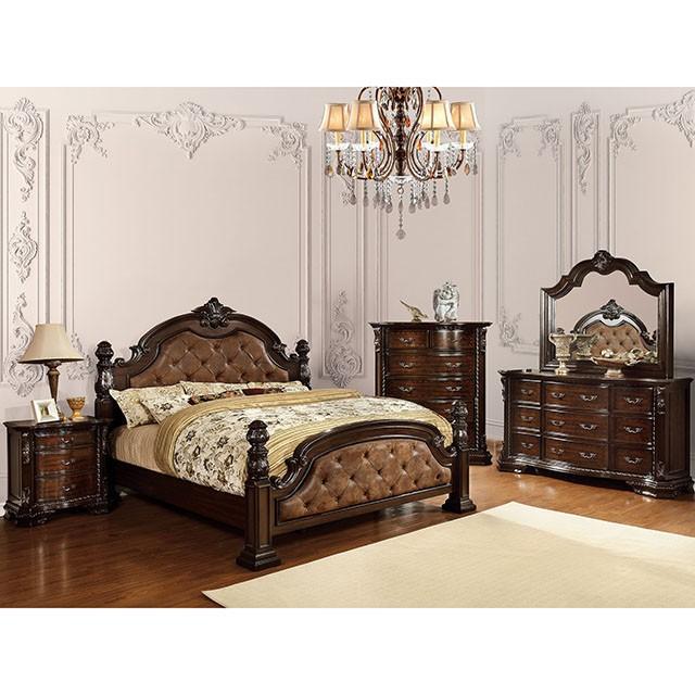 Monte Vista | Queen Bed | Oval Headboard w/ Floral Design