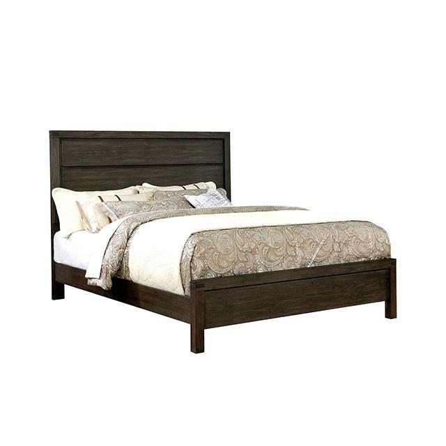 Rexburg | Eastern King Bed | Wire-Brushed Rustic Brown