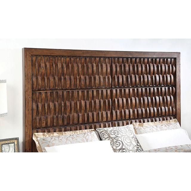Eutropia | Queen Bed | Tall Padded Fabric Headboard