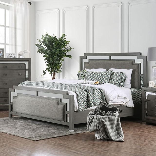 Jeanine | Eastern King Bed | Gray