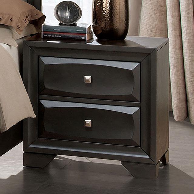 Clotilde | Night Stand | Decorative Raised Drawer Fronts