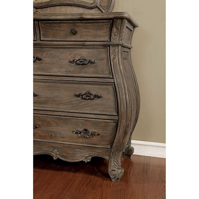 Cursa | Dresser | Intricate Faux Wood Carvings