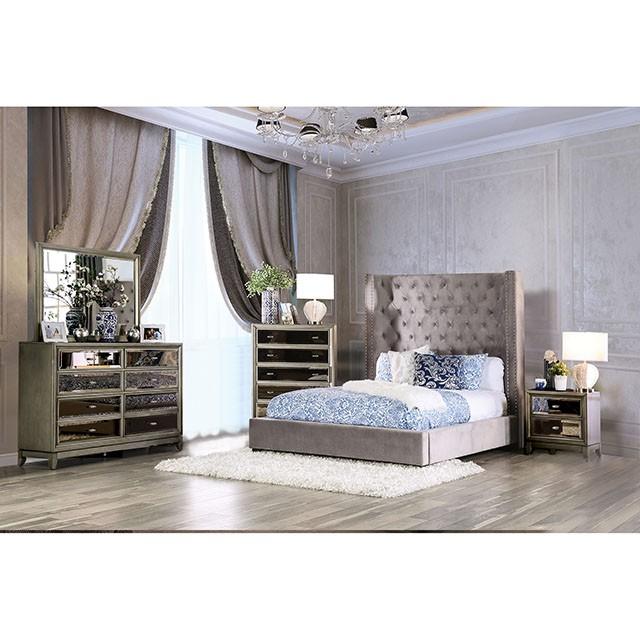 Mirabelle | Eastern King Bed | Gray