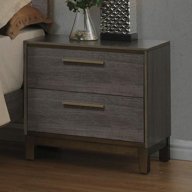 Manvel | Night Stand | Two-Tone Antique Gray