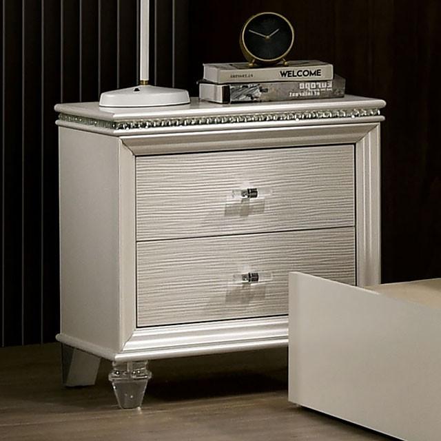 Allie | Night Stand | Pearl White
