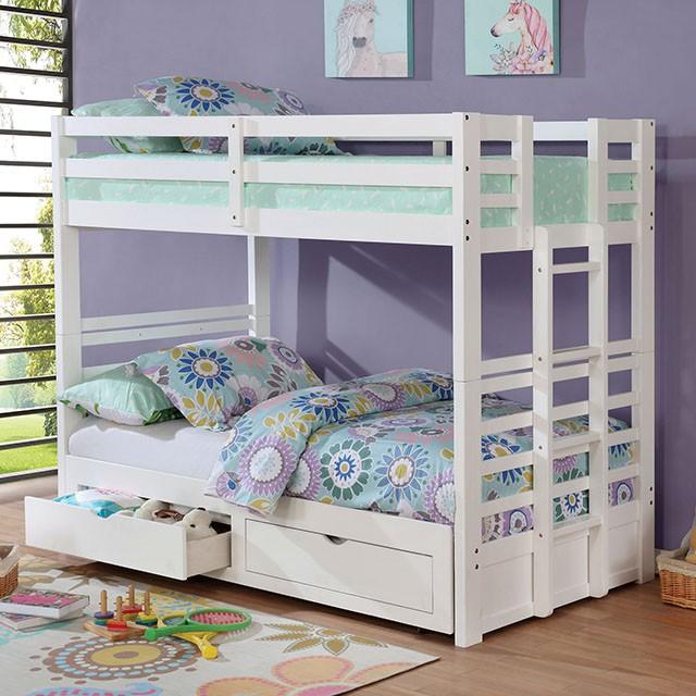 Abby | Twin/Twin Bunk Bed | White