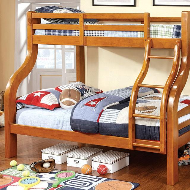 Solpine | Twin/Full Bunk Bed | Oak